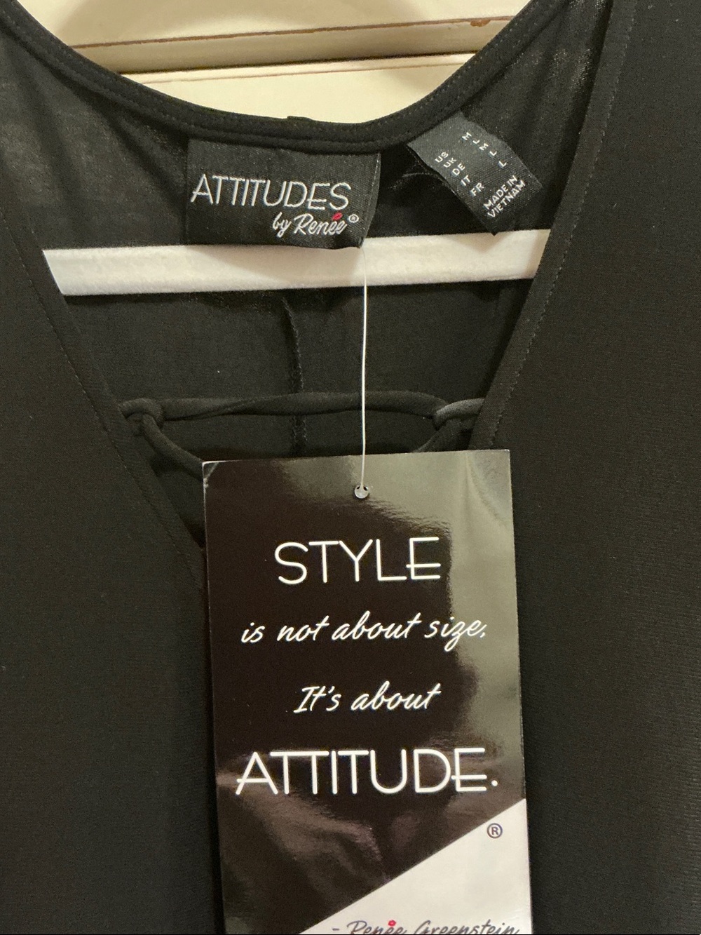 Attitudes by Renee Black Maxi Dress with V-Neck